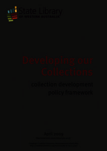 Developing Collections – a guiding policy