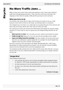 Bicycles  Design Assignment GCSE Engineering / GCSE Manufacturing