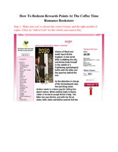 Microsoft Word - How To Redeem Rewards Points At The Coffee Time Romance Bookstore