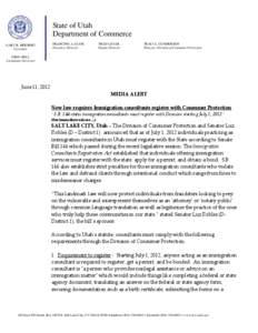 Press Release - 11 Jun[removed]Immigration Consultants Registration