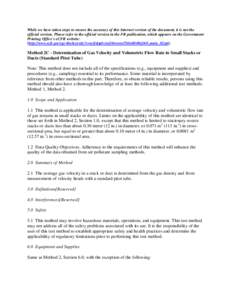 While we have taken steps to ensure the accuracy of this Internet version of the document, it is not the official version. Please refer to the official version in the FR publication, which appears on the Government Print