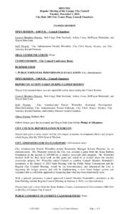 MINUTES Regular Meeting of the Lompoc City Council Tuesday, December 2, 2014 City Hall, 100 Civic Center Plaza, Council Chambers  CLOSED SESSION