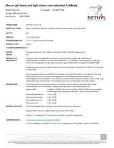 Mouse IgG-heavy and light chain cross-adsorbed Antibody Goat Polyclonal Conjugate  DyLight® 680