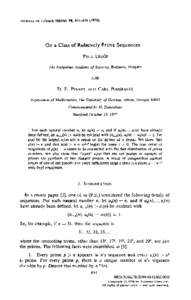 JOURNAL  OF NUMBER THEORY