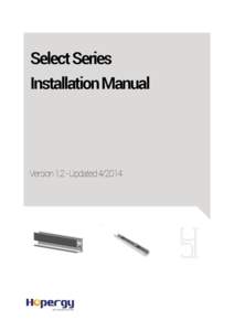 Microsoft Word - Select Series Installation Manual v1.2.doc