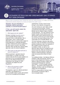 Petroleum industry in Western Australia / Oceania / Australia / Energy / Energy in Australia / National Offshore Petroleum Safety and Environmental Management Authority / Offshore