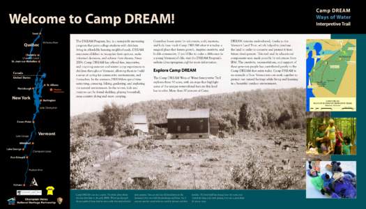 Camp DREAM Ways of Water Interpretive Trail Welcome to Camp DREAM! Sorel