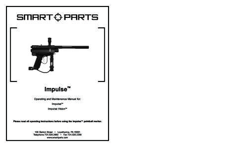 Impulse  TM Operating and Maintenance Manual for: ImpulseTM