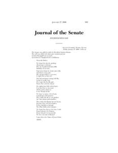 JANUARY 27, [removed]Journal of the Senate FOURTEENTH DAY