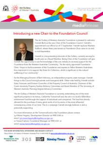 Microsoft Word - Media Release_Hamish Beck_New Foundation Chair.doc