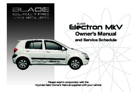 BLADE  Electron M kV Owner’s Manual  and Service Schedule