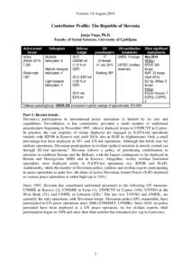 International security / Military operations other than war / Military of Slovenia / United Nations peacekeeping / United Nations Interim Force in Lebanon / Italian Armed Forces / NATO / International Security Assistance Force / Slovenia–United States relations / Military / International relations / Peacekeeping