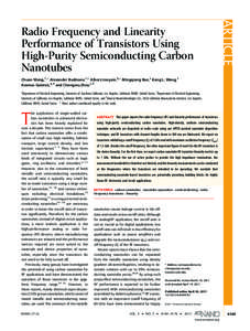 Nanotechnology / Nanoelectronics / Electromagnetism / Carbon nanotube / IsoNanotubes / NanoIntegris / Transistor / Nanowire / Field-effect transistor / Carbon nanotubes / Emerging technologies / Technology