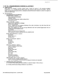 -  -402. NC NEIGHBORHOOD COMMERCIAL DISTRICT Pumose and Intent These districts are designed to provide a limited variety of goods and services for the immediate residential neighborhood. It is not intended that these dis