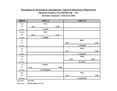 Examene ianuariean I-II TIA