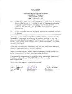 NEWS RELEASE October 7, 2014 MASON COUNTY COMMISISONERS 411NORTH5TH STREET SHELTON, WA 98584