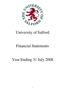 University Group Accounts 2009