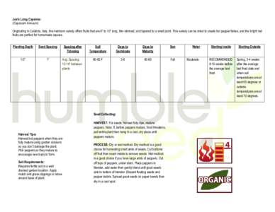 Land management / Americas / Cuisine of the Southwestern United States / Agriculture in Mesoamerica / New Mexican cuisine / Capsicum / Seed / Mulch / Poblano / Agriculture / Medicinal plants / Chili peppers