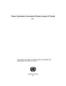 Vienna Convention on Succession of States in respect of Treaties, 1978