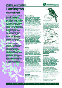 Lamington National Park Visitor information