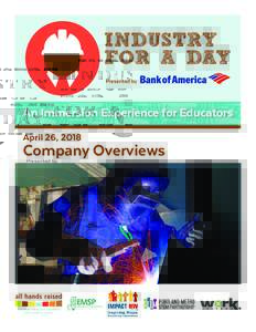 INDUSTRY FOR A DAY Presented by An Immersion Experience for Educators April