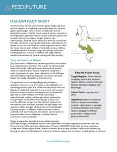 MALAWI FACT SHEET Feed the Future, the U.S. Government’s global hunger and food security initiative, is establishing a lasting foundation for progress against global hunger. With a focus on smallholder farmers, particu