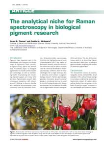 VOL. 28 NOARTICLE The analytical niche for Raman spectroscopy in biological