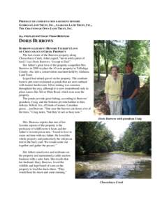 PROFILES OF CONSERVATION EASEMENT DONORS GEORGIA LAND TRUST, INC., ALABAMA LAND TRUST, INC., THE CHATTOWAH OPEN LAND TRUST, INC. ALL PROFILES WRITTEN BY FRANK MCINTOSH  DORIS BURROWS