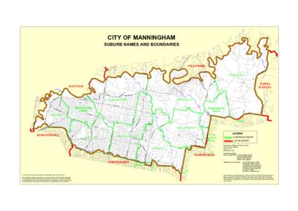 CITY OF MANNINGHAM SUBURB NAMES AND BOUNDARIES ek Cre