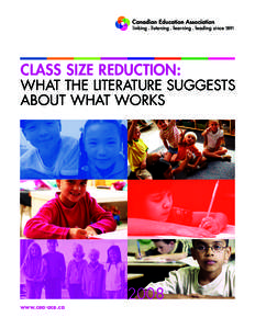 Class Size Reduction: What the literature suggests about what works