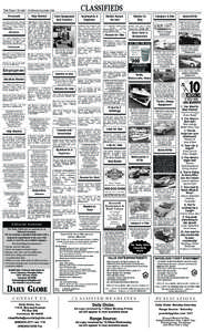 CLASSIFIEDS  The Daily Globe • yourDailyGlobe.com Personals  Help Wanted