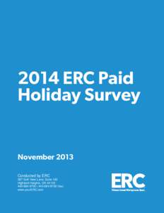 2014 ERC Paid Holiday Survey[removed]ERC Paid Holiday Survey  November 2013