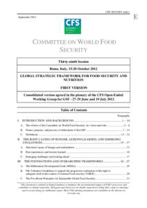 Committee on World Food Security / Hunger / Food security / Right to food / Food and Agriculture Organization / World Summit on Food Security / Malnutrition / Food / International Assessment of Agricultural Knowledge /  Science and Technology for Development / Food politics / Food and drink / Agriculture