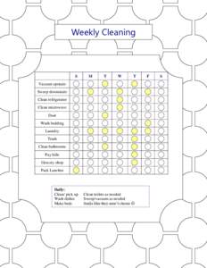 Weekly Cleaning Schedule S  M