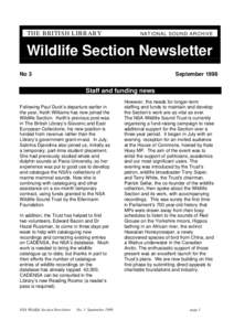 WILDLIFE SECTION Newsletter