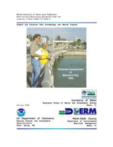 NOAA/University of Miami Joint Publication NOAA Technical Memorandum NOS NCCOS CCMA 166 University of Miami RSMAS TR[removed]Coastal  and