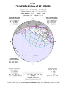 FIGURE 4  Partial Solar Eclipse of 2014 Oct 23 Ecliptic Conjunction = 21:57:46.8 TD ( = 21:56:39.5 UT ) Greatest Eclipse = 21:45:38.7 TD ( = 21:44:31.4 UT ) Eclipse Magnitude = 0.8114
