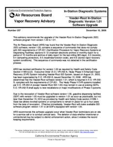 Enforcement Advisory: [removed]Advisory 357 Veeder-Root In-Station Diagnostic Version 1.01 Software Upgrade