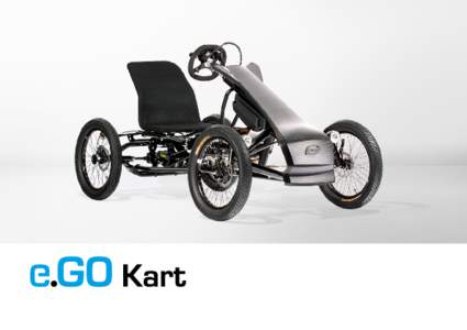 Die Form und Fahreigenschaften eines Karts, kombiniert mit der elektrischen Unterstützung eines Pedelecs: Mit dem e.GO Kart kommt ein völlig neues faszinierendes Freizeitgefährt auf den Markt. Unterstützt wird das e