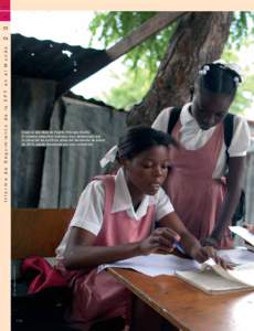 [removed]Informe de Seguimiento de la EPT en el Mundo © Evan Abramson/UNESCO Clase al aire libre en Puerto Príncipe (Haití). El sistema educativo haitiano, muy deteriorado por