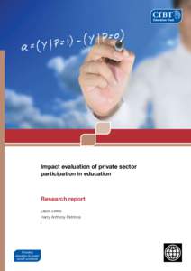 LITERATURE REVIEW  Impact evaluation of private sector participation in education  Research report