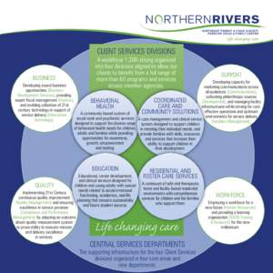 CENTRAL SERVICES DEPARTMENTS  CHILD SOCIETY The supporting infrastructure for the four Client Services divisions organized in four core NORTHEAST areas andPARENT