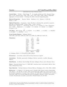 Crystallography / Vauxite / Scorzalite / Llallagua / Phosphate minerals / Chemistry / Matter