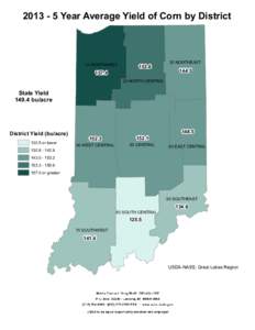 [removed]Year Average Yield of Corn by District  10 NORTHWEST 157.4