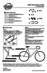 Rack unit / Bicycle frame / 19-inch rack