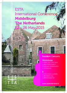 ESTA International Conference Middelburg The Netherlands[removed]May 2015