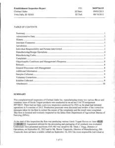 Twin Falls micropolitan area / Twin Falls /  Idaho / Food and Drug Administration / Form FDA 483 / Potato / Food and drink / Idaho / Pharmaceutical sciences