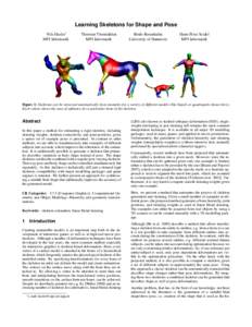 Learning Skeletons for Shape and Pose Nils Hasler∗ MPI Informatik Thorsten Thorm¨ahlen MPI Informatik