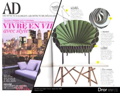 Architectural Digest France September 2009 Peacock Chair 