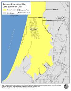 ±  Tsunami Evacuation Map Lake Earl / Fort Dick Moseley Rd.